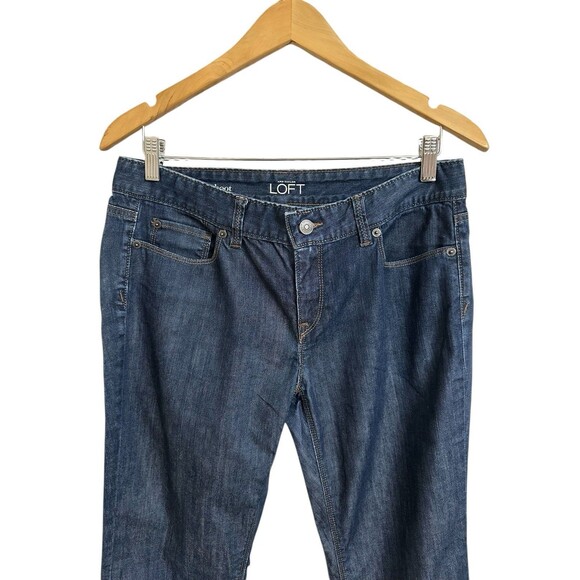 Ann Taylor Loft Curvy Boot Jeans Women's 8 29 Bootcut Denim Blue Dark Wash - Picture 3 of 6